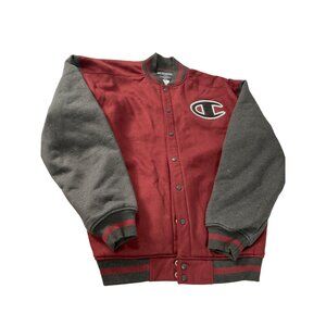 Champion mens red grey Varsity Bomber Jacket size XXL SKU 9090